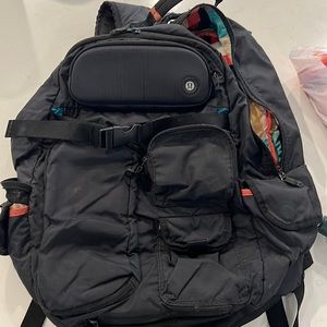 Lululemon athletic black backpack.